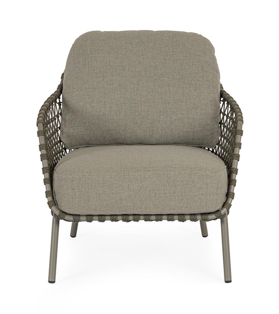 Веревочное и тканевое садовое кресло с подлокотниками BIZZOTTO Ivissa ARCH-00152948 - Вид №15