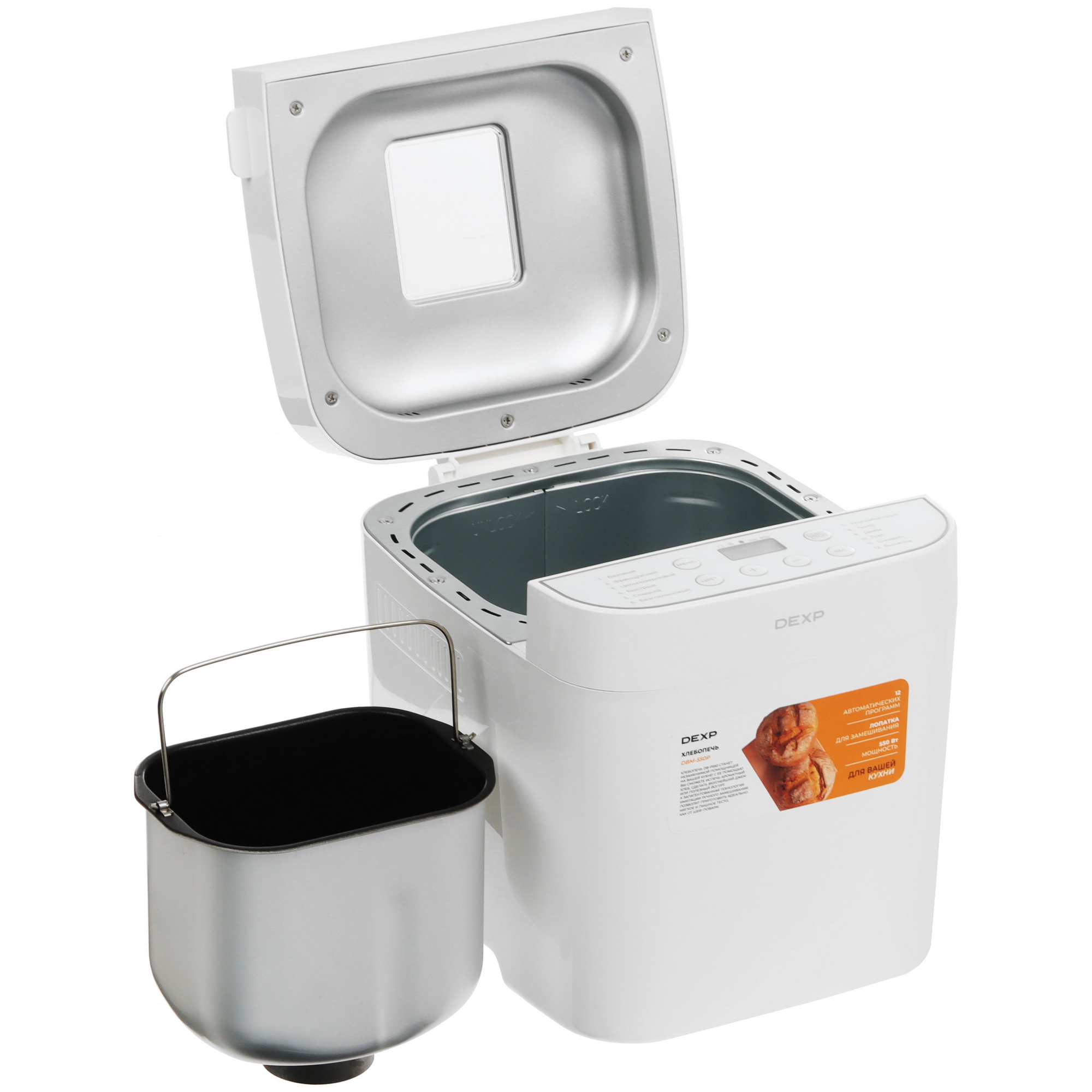 9118211 Хлебопечь DEXP DBM-550P белый STDN-0018648 - Вид №6