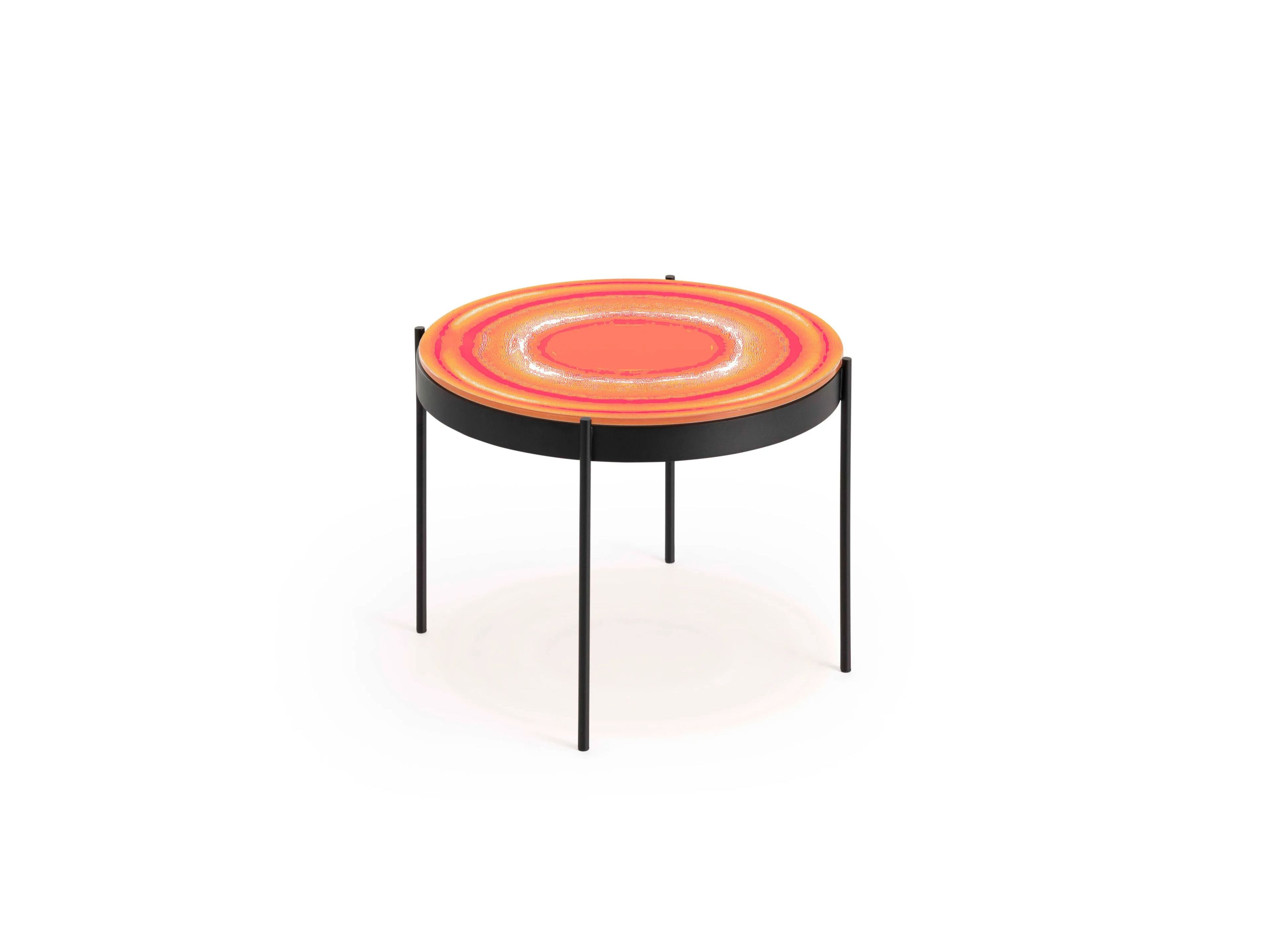 Круглый журнальный столик из закаленного стекла GANDIABLASCO Iris ARCH-00008277 - Вид №2