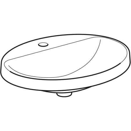 500.724.01.2 Встраиваемая раковина Geberit VariForm овальной формы, с полкой для отверстия под смеситель Geberit  - Вид №14