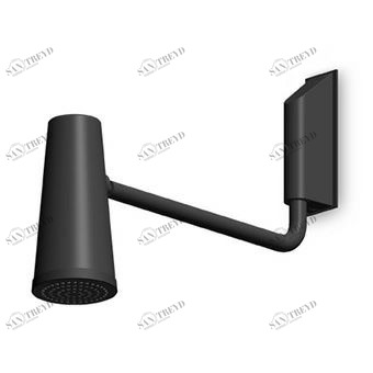 Z94255 Настенная лейка душа с 1 регулируемым по горизонтали держателем и шарнирным соединением в месте крепления лейки. Минимальный требуемый расход: 8 л / мин. Zucchetti Closer 