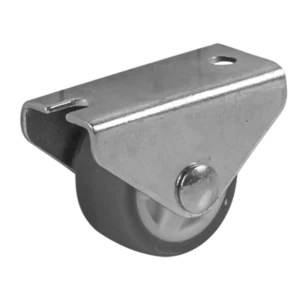 Колесо мебельное неповоротное без тормоза 25 мм до 20 кг цвет серый