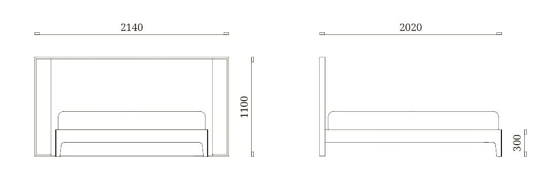 Деревянная двуспальная кровать Febal Casa NOUVELLE ARCH-00000014 - Вид №5