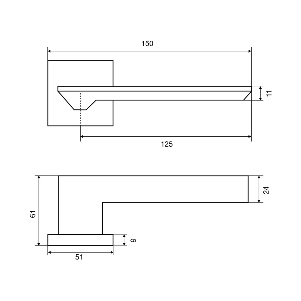 Дверные ручки Palladium Z 205 BB, цвет черный 83426358 STLM-2125392  - Вид №3