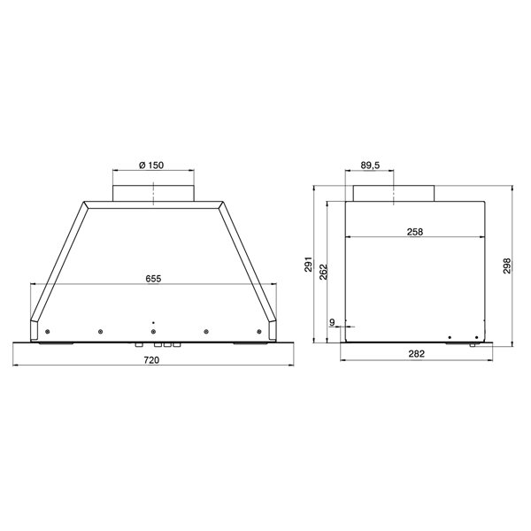 1350283 Вытяжка полновстраиваемая ELIKOR Flat 72П-650-К3Д белый STDN-0096537 - Вид №8