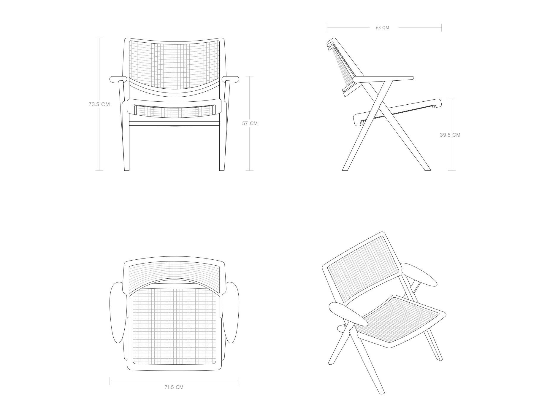 Стул из тикового дерева с подлокотниками Phantom Hands Muṅgāru ARCH-00003923 - Вид №5