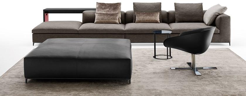 B&B Italia Квадратный кожаный пуф Michel sun-id-1475950 - Вид №1