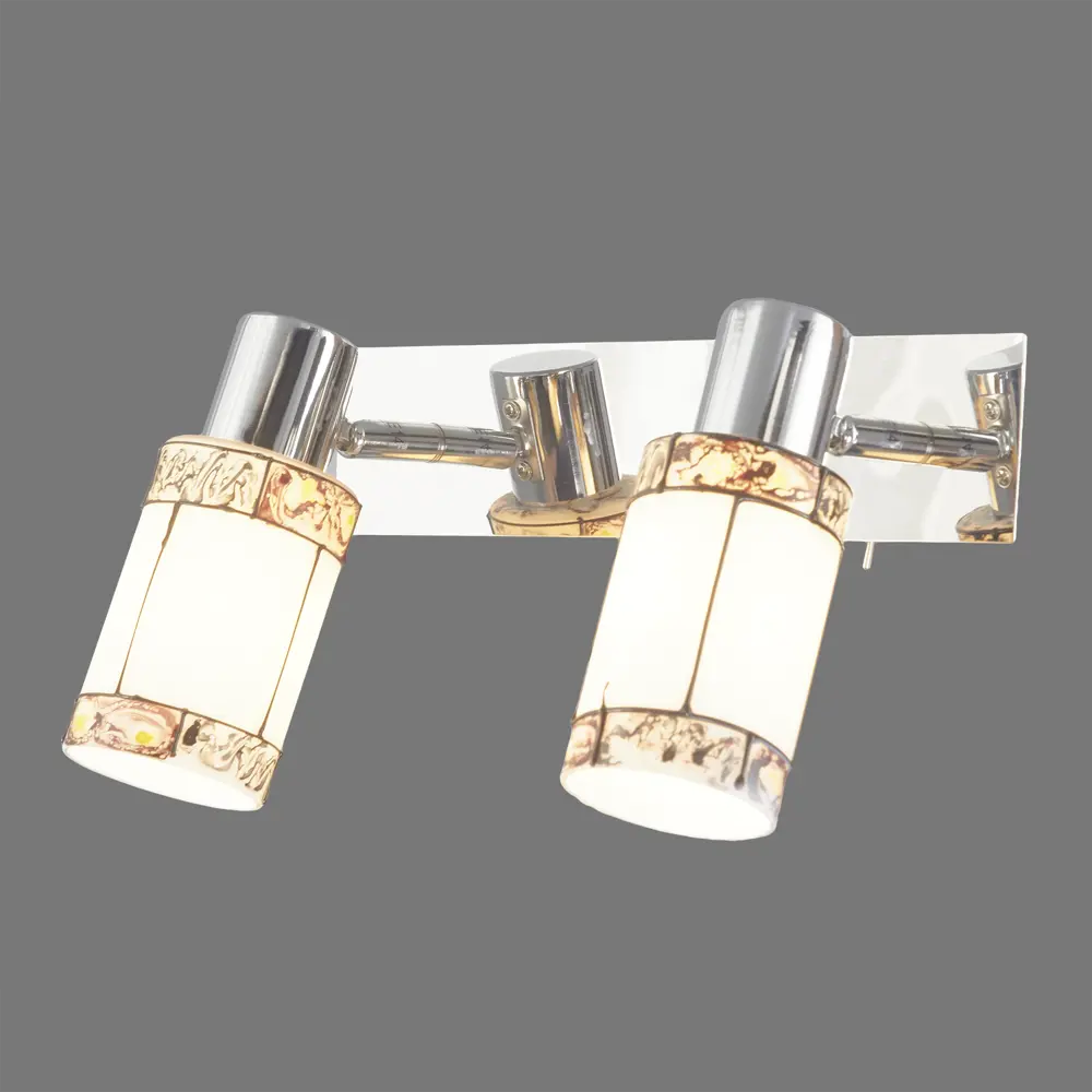 Спот поворотный Eurosvet Tiffany 20054/2, 2 лампы, 6 м², цвет хром STLM-2068655 - Вид №2