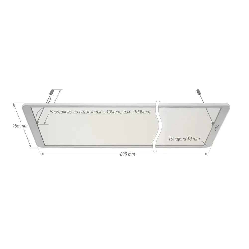 Обогреватель инфракрасный электрический Pion TG Crystal-062 600 Вт 82616743 STLM-2069173 Santreyd  - Вид №2