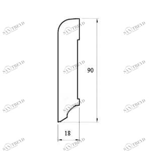 Плинтус Magestik floor Беленый Массивный Дуб 1000х90 мм MGK Magestic floor 1010000481