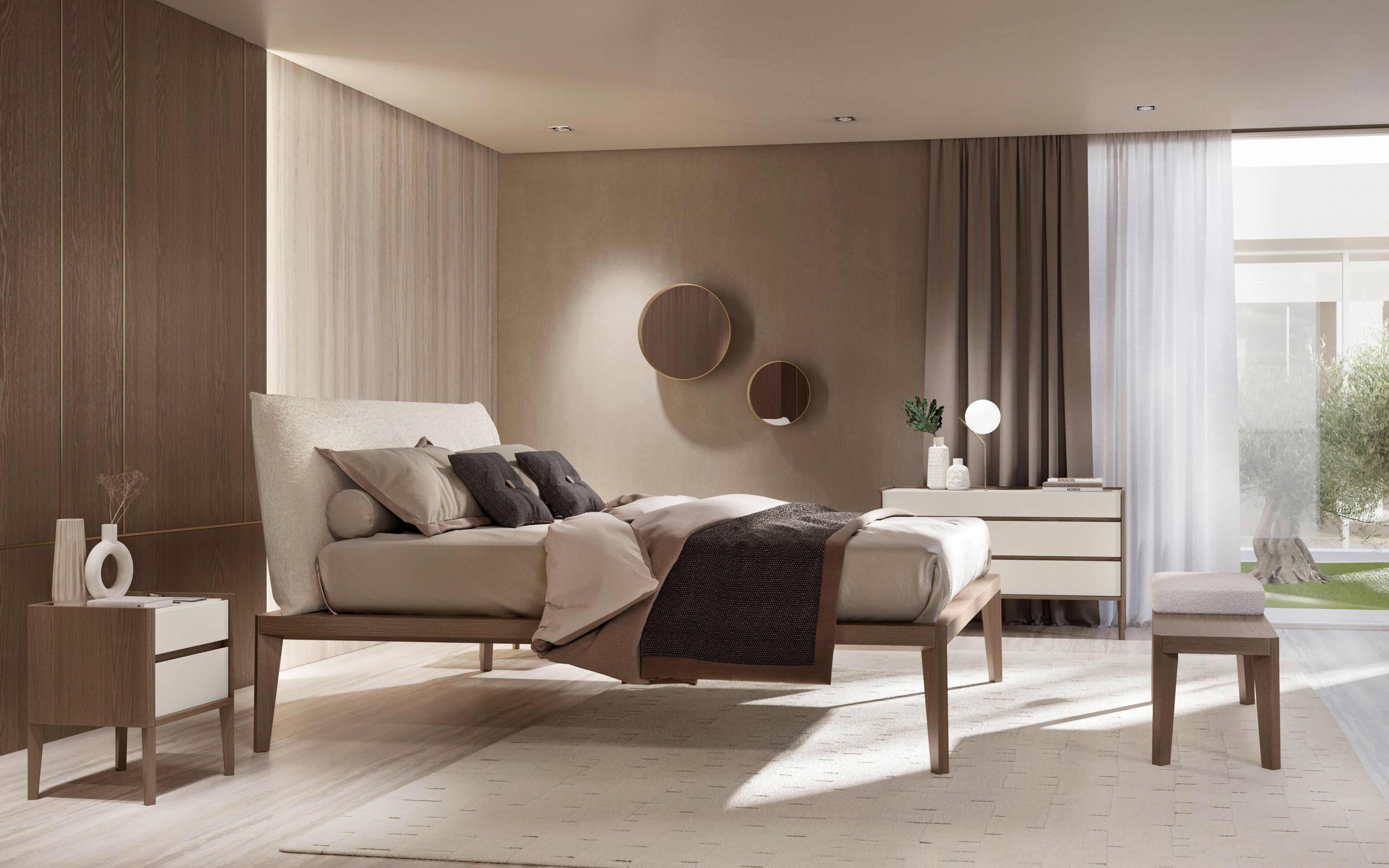 Двуспальная кровать с мягким изголовьем Olivieri ARCH-00130343 - Вид №3