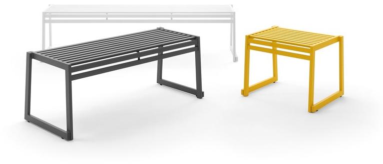 Urbantime Скамья металлическая без спинки Cortina.026 sun-id-1373620 - Вид №2