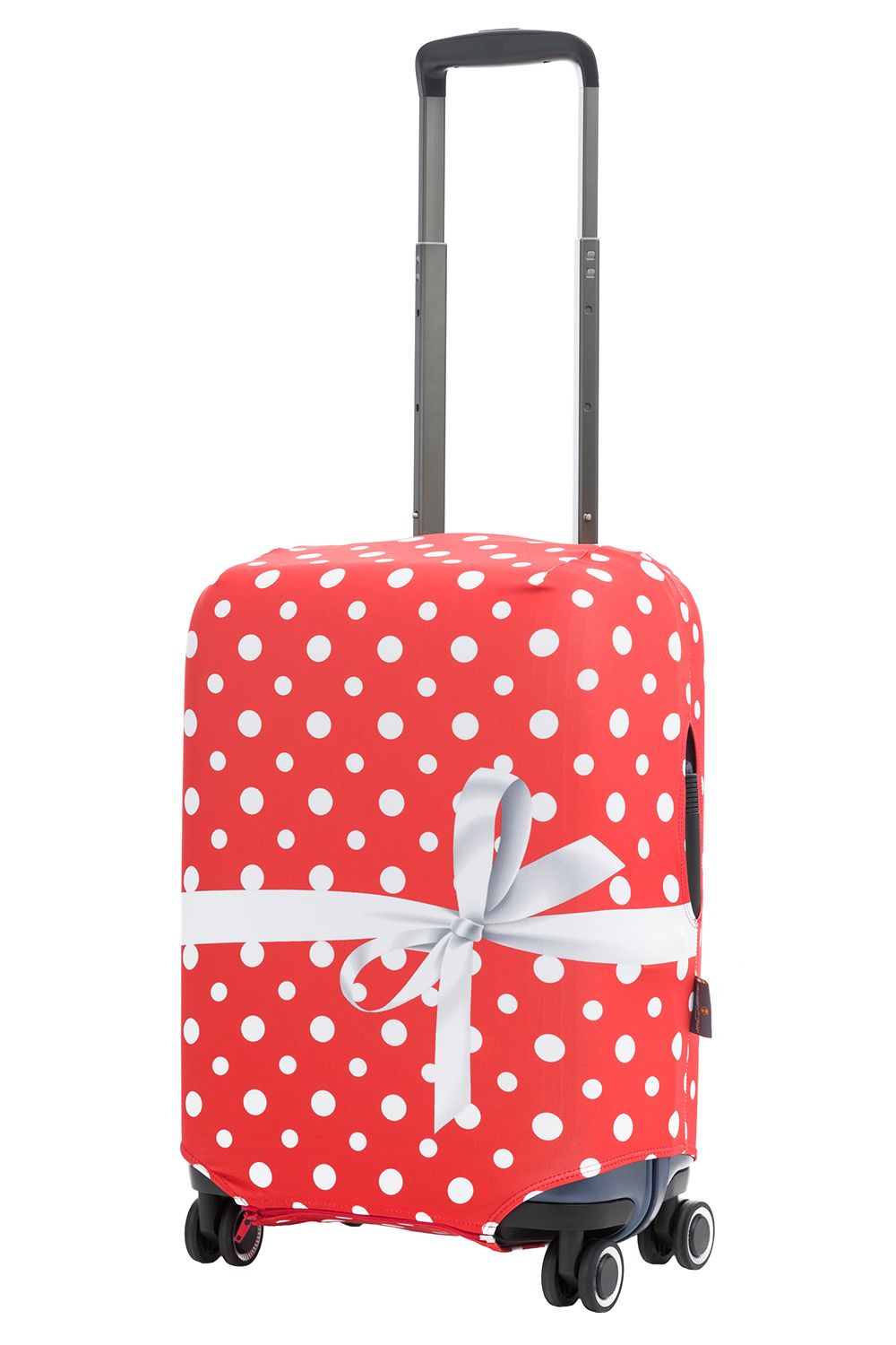 ECO Горошек с бантиком S Чехол для чемодана малый Fancy Armor ECO