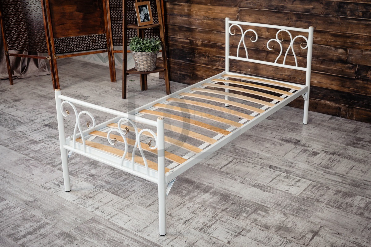 Кованая кровать детская 80х190 белая "Лацио kids" FRANCESCO ROSSI ЛАЦИО 134698 Белый - Вид №1