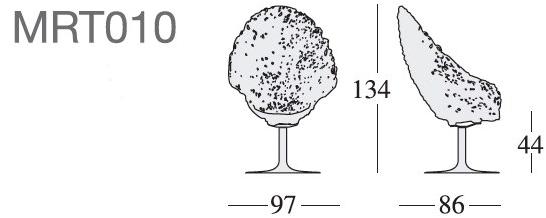 edra Вращающееся кресло из поликарбоната с подлокотниками  Mrt010  - Вид №11