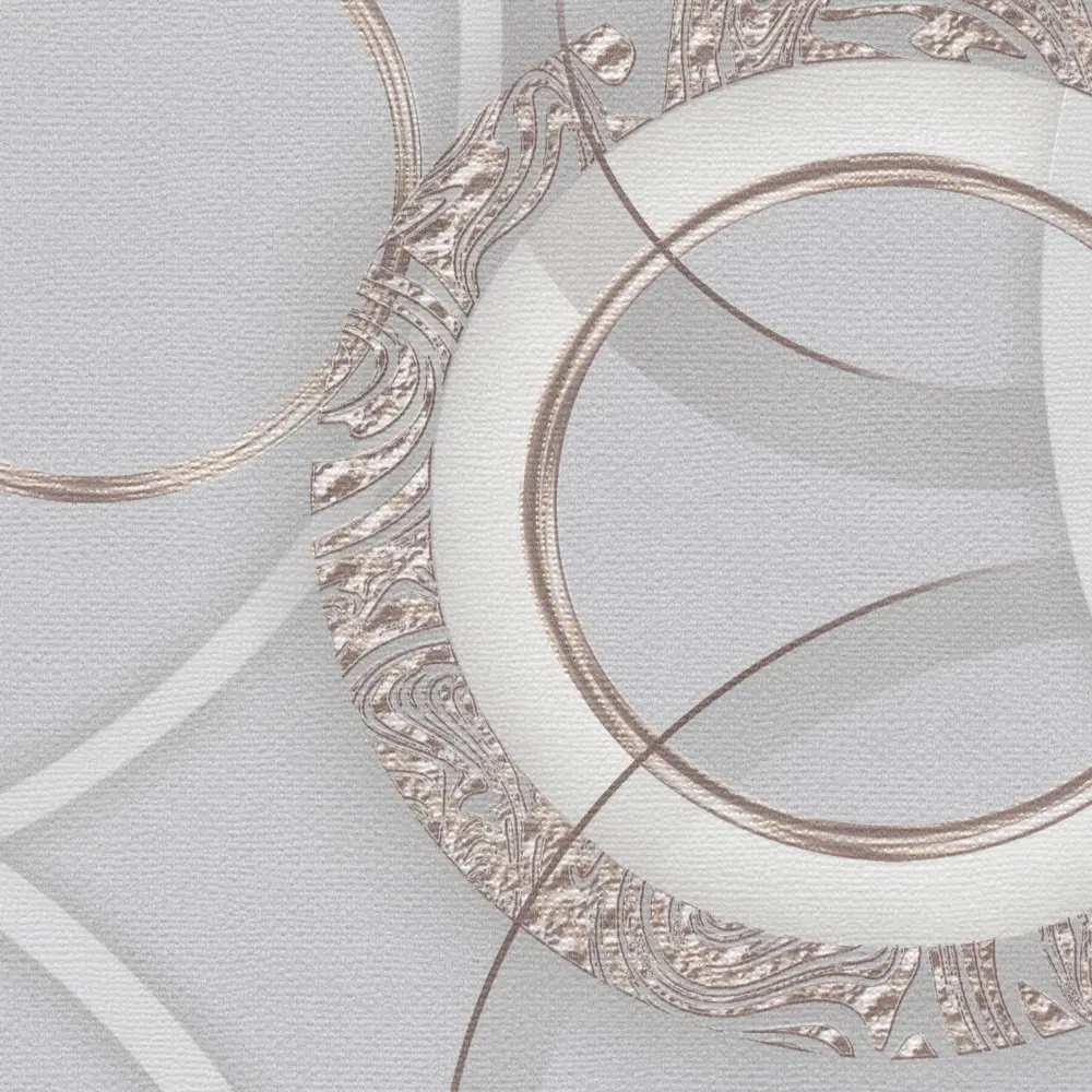 Обои бумажные Московская обойная фабрика Рондо в серо-золотых тонах 89369365 STLM-0829618 - Вид №1