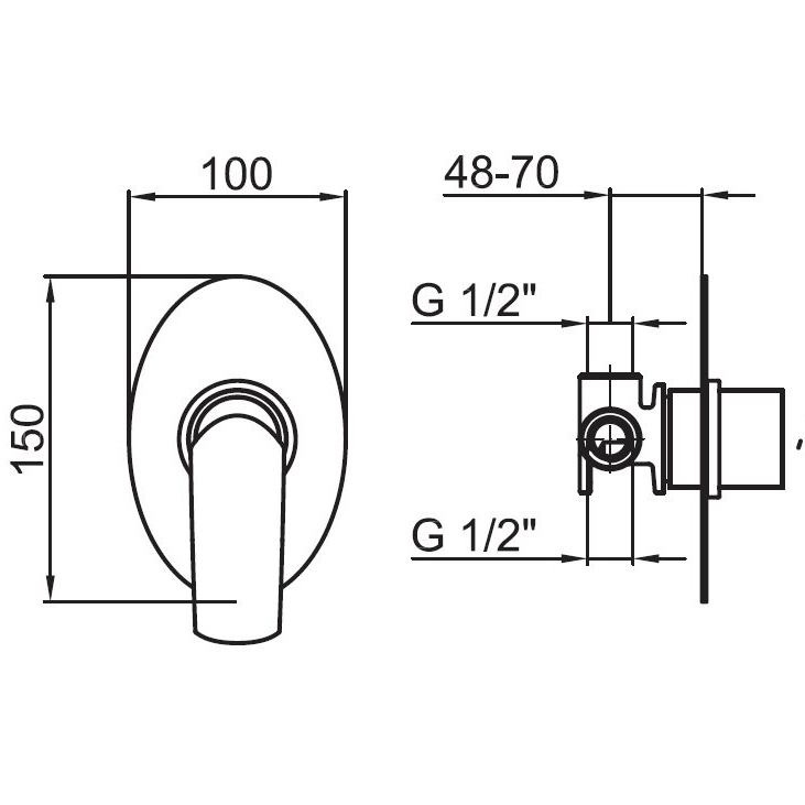 AI880101015 Смеситель для душа Webert Aria - Вид №1
