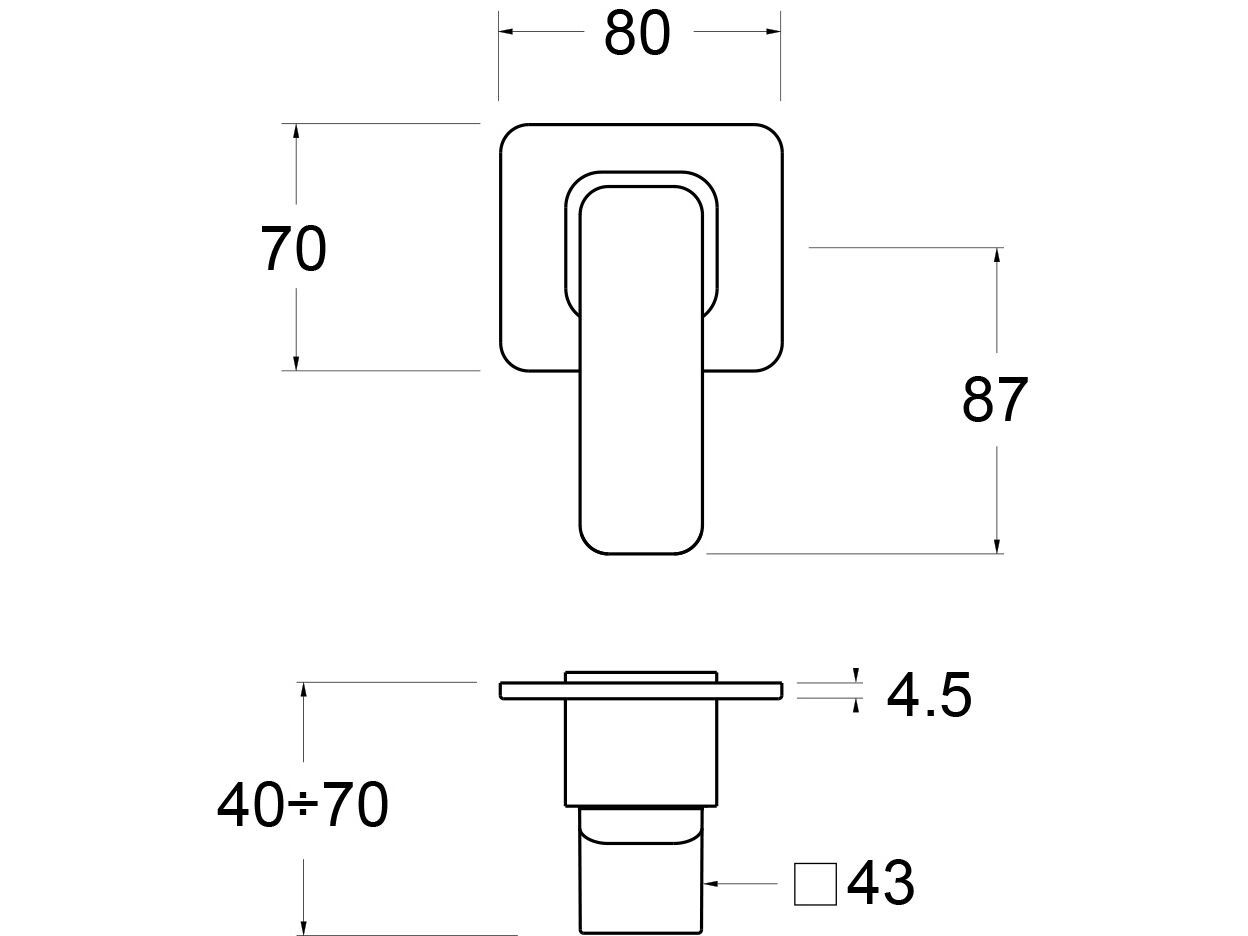 Однорычажный смеситель для душа GUGLIELMI RUBINETTERIE GX ARCH-00141315 - Вид №2