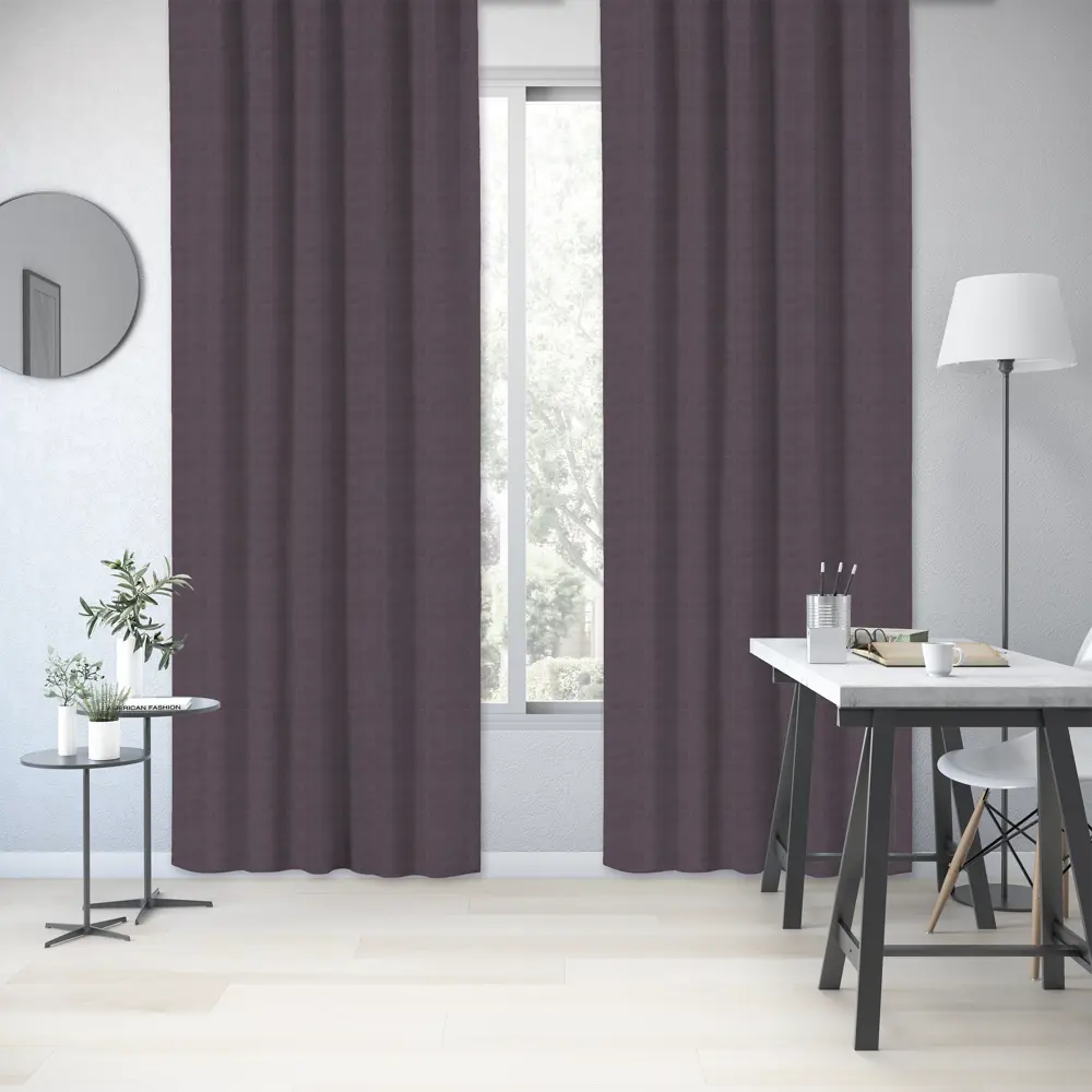 Штора на ленте Inspire Lerata 160x280 см цвет фиолетовый 83562036 STLM-2178156  - Вид №4