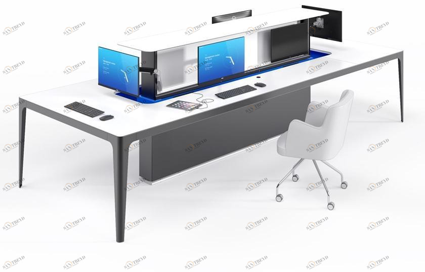 ESTEL GROUP Стол для переговоров из керамики с системой управления кабелями Grand more sun-id-1424624