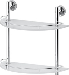 081 Полка полукруглая с ограничителем 40 см двойная ELL FBS Ellea