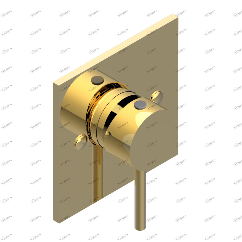G5B-6540B Внешняя часть смесителя для душа однорычажного встраиваемого в стену 06540 Thg-paris Nano с рукоятками Золото G5B 6540B CAT.F
