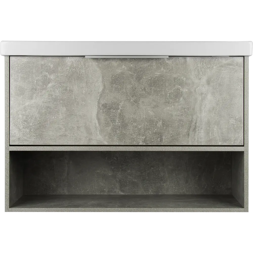 Тумба под раковину подвесная «Дана» 90 см цвет серый цемент SANFLOR STLM-2174964