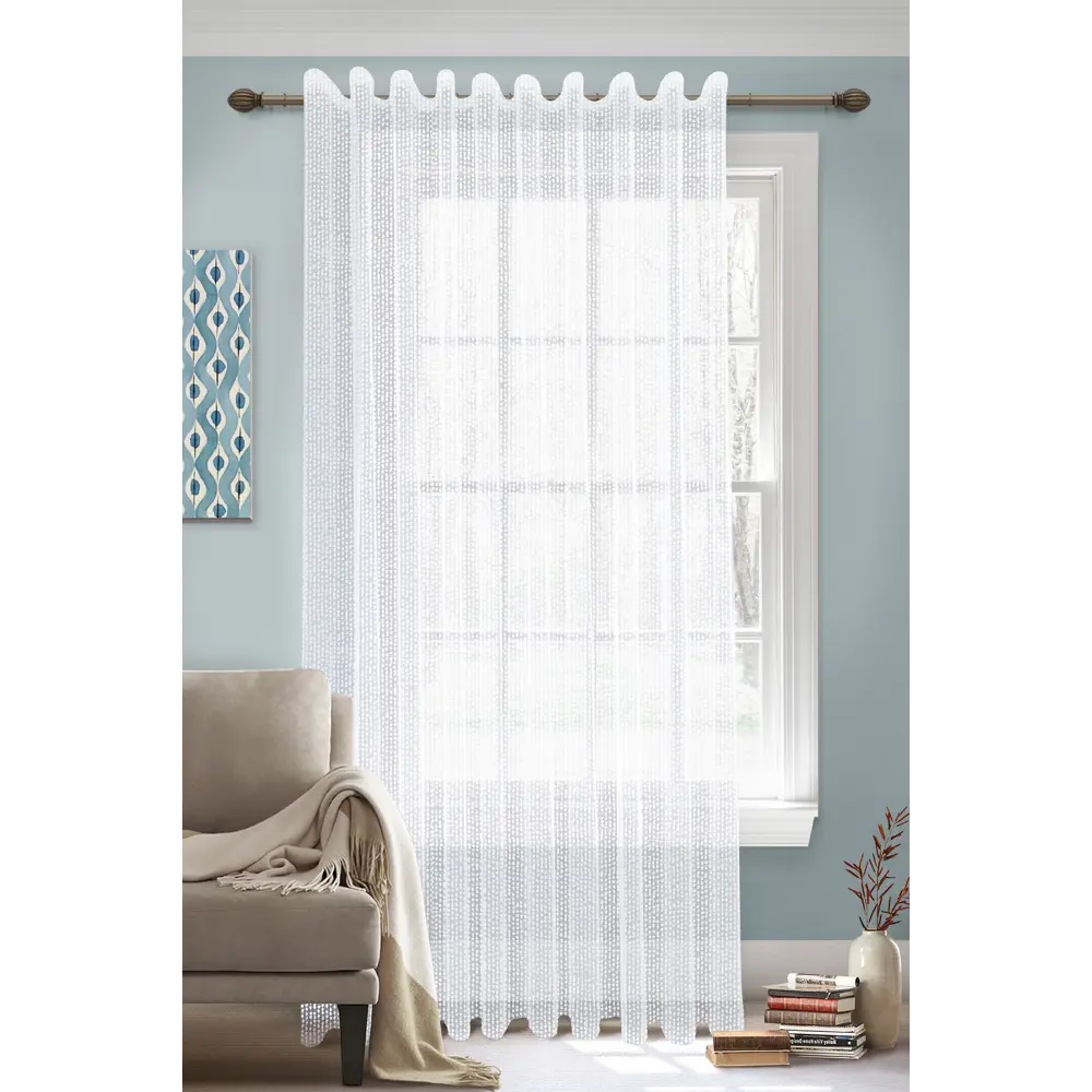 Тюль на ленте Miamoza 300x280 см белый STLM-2166726 - Вид №2