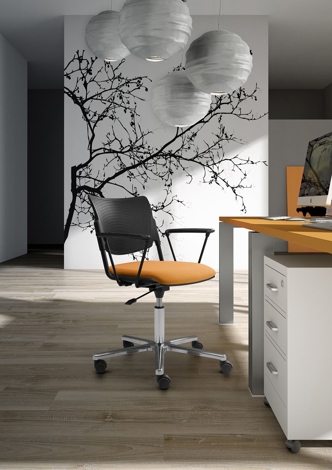 Офисное кресло из полипропилена с подлокотниками с 5 спицами Leyform LaMia ARCH-00087718 - Вид №4