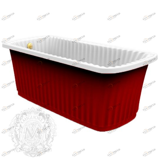 Ванна из литьевого мрамора MIGLIORE OLIVIA Panello ML.OLV-40.101, с панелью, 174 х 80 х 66 см sun-id-686116