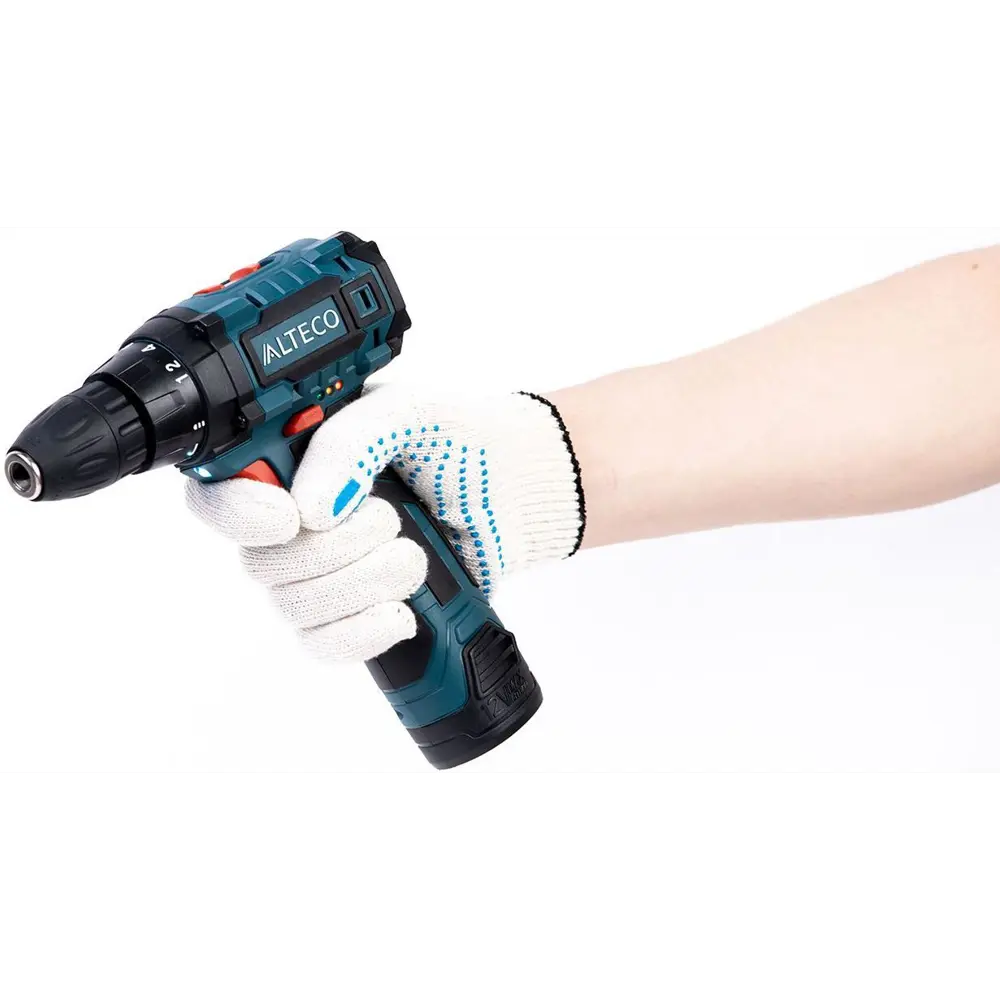 Дрель-шуруповерт аккумуляторная Alteco CD 1210.1 Li X2, 12 В Li-ion 2x1.3 Ач STLM-2154692 - Вид №8