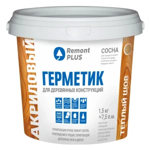 REMONT PLUS Герметик для дерева акриловый цвет сосна 900 мл 84534361