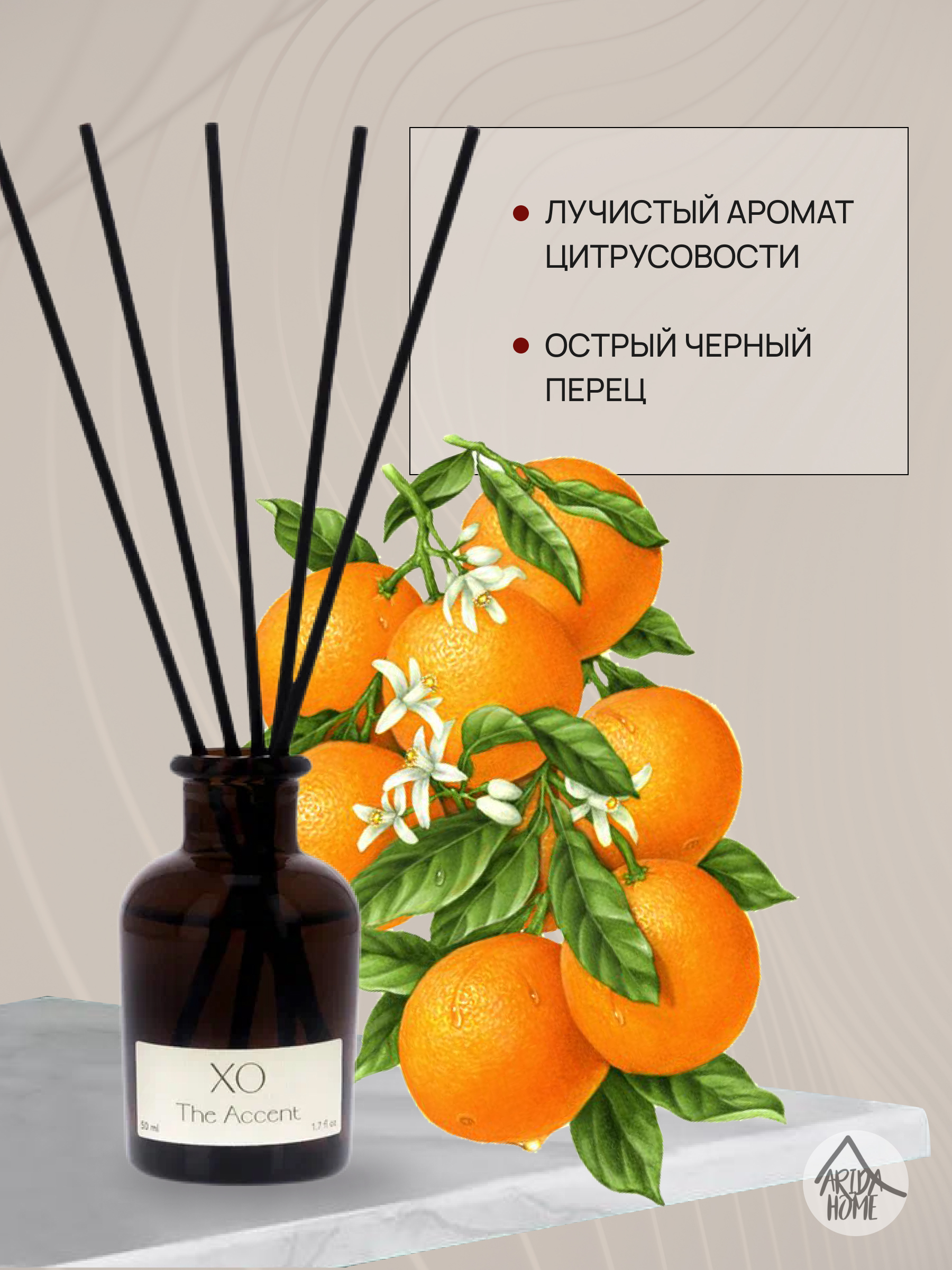 ARIDA HOME Диффузор ХО The Accent с парфюмерным ароматом 50 мл 86866027 STLM-0072200 - Вид №2