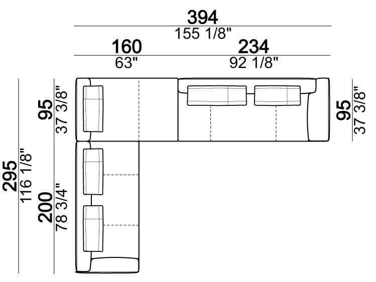 3-местный тканевый диван Arketipo BROWN SUGAR ARCH-00058205 - Вид №29