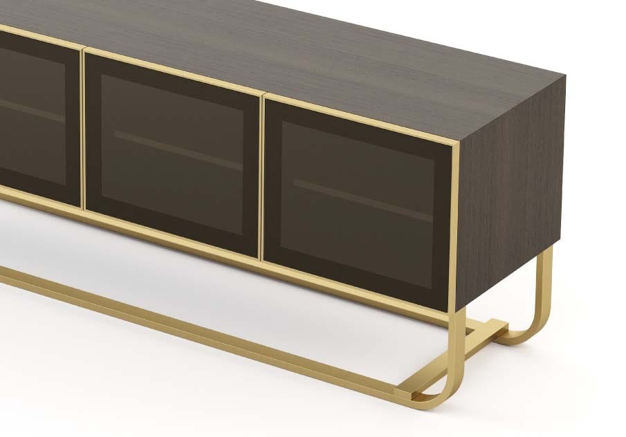 Латунный и деревянный шкаф с распашными дверями Stylish Club His &amp ARCH-00137659 - Вид №4