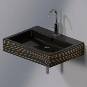 L267411G Подвесная раковина настенная прямоугольная A. e T. Italia Tank черная