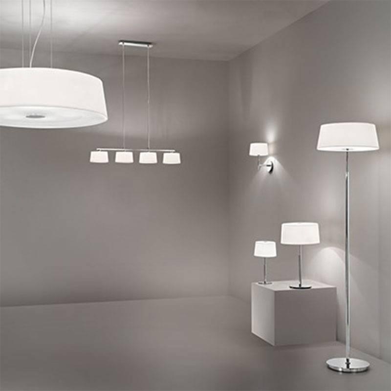 Настенный светильник бра Firsties Hilton AP1 IDEAL LUX  078705 Белый;серебро  - Вид №1