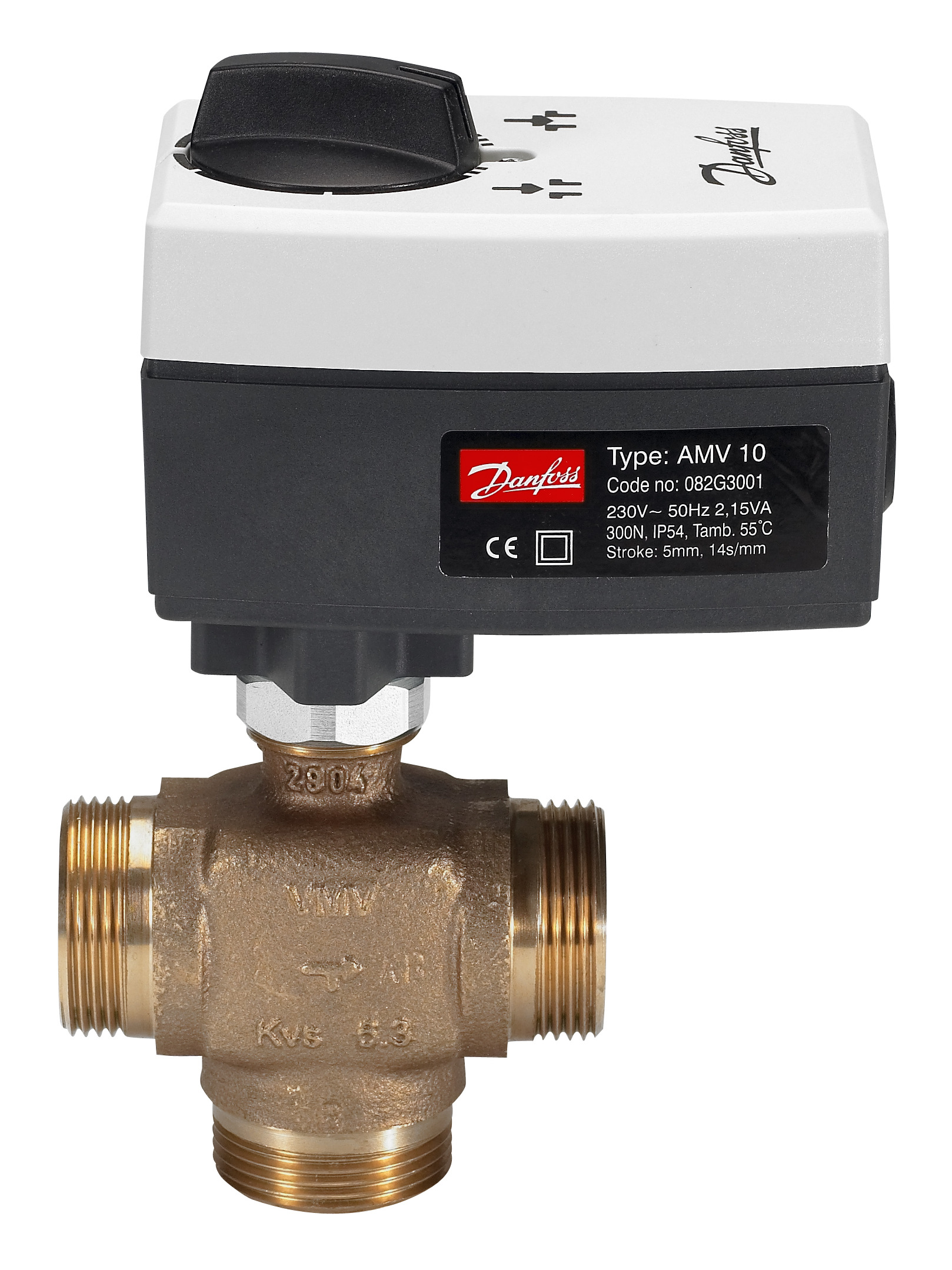 Danfoss Клапан регулирующий седельный трехходовой VMV Регулирующий клапан 3-ходовой VMV Ду 15 065F0015  - Вид №12