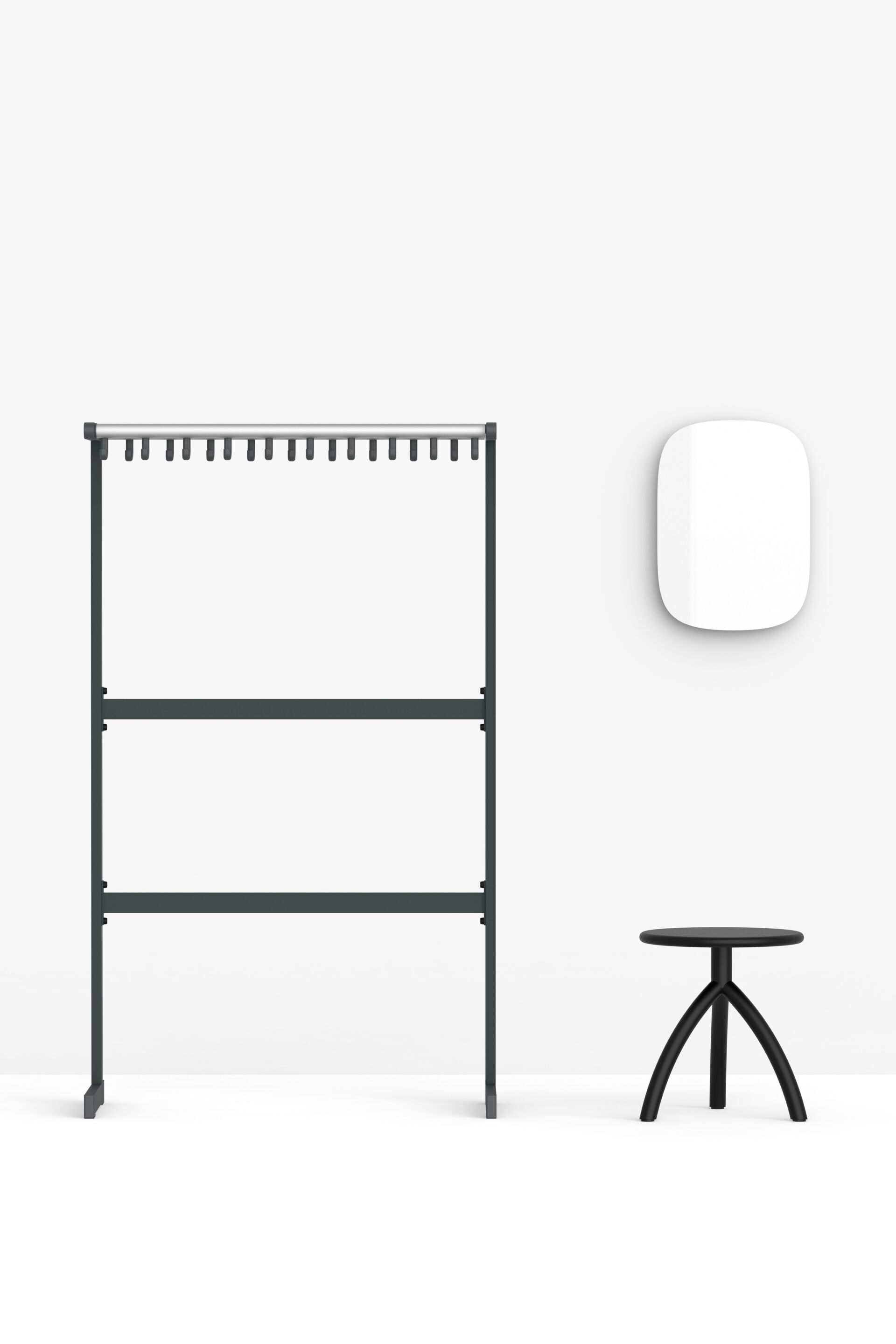 Стальная вешалка с порошковым покрытием с держателем зонта FUNCTIONALS Tertio ARCH-00145195 - Вид №6