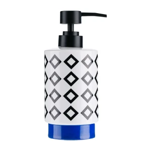 Дозатор для жидкого мыла Moroshka Memphis цвет белый/чёрный/синий