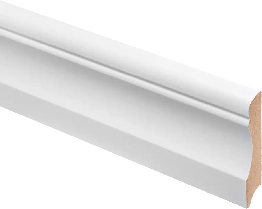 Santreyd Плинтус напольный МДФ белый 16x80x2400 мм для эстетичной отделки 85881218