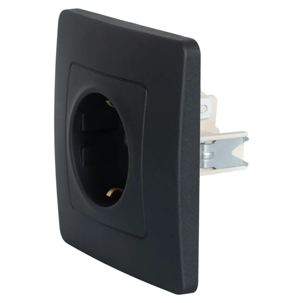 Розетка встраиваемая Systeme Electric Blanca с заземлением цвет антрацит 86728843 STLM-2061628 - Вид №2