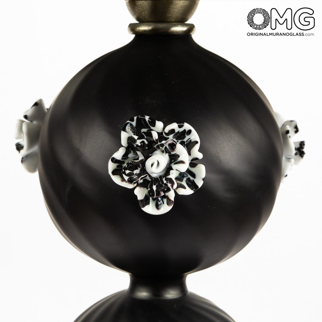 3610 ORIGINALMURANOGLASS Настольная лампа Чёрная Роза - муранское стекло OMG 46 см  - Вид №1