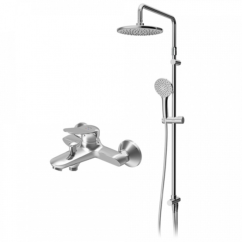 F40885C14 набор 2в1: см-ль д/ванны/душа верхний душ d 220 мм ручн.душ 110 мм 1 ф-ция душев AM.PM Sunny