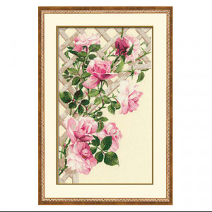 0898 Набор для вышивания Розовые розы 35 х 35 см RIOLIS Сотвори Сама