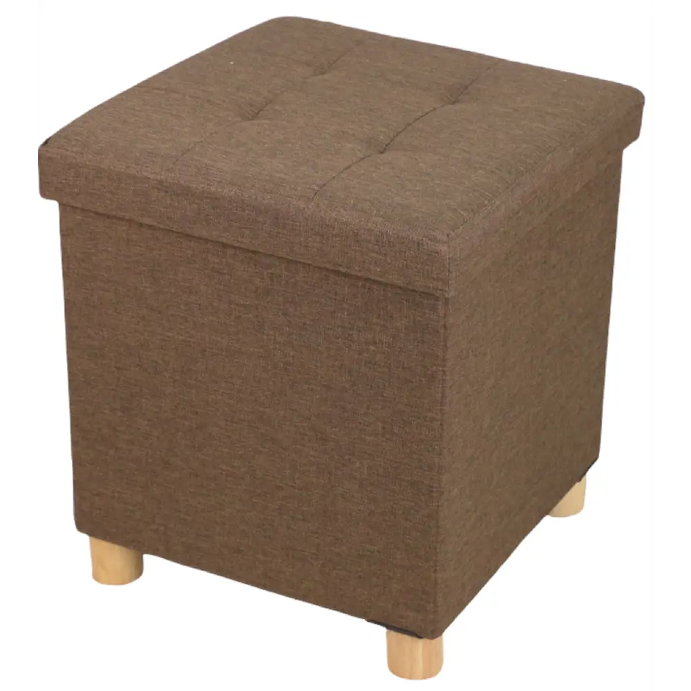 Пуф складной 38x38x43 см цвет коричневый DREAM RIVER STLM-2068682