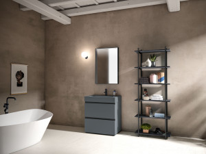 Шкаф для умывальника Fenix с зеркалом и стеллажом