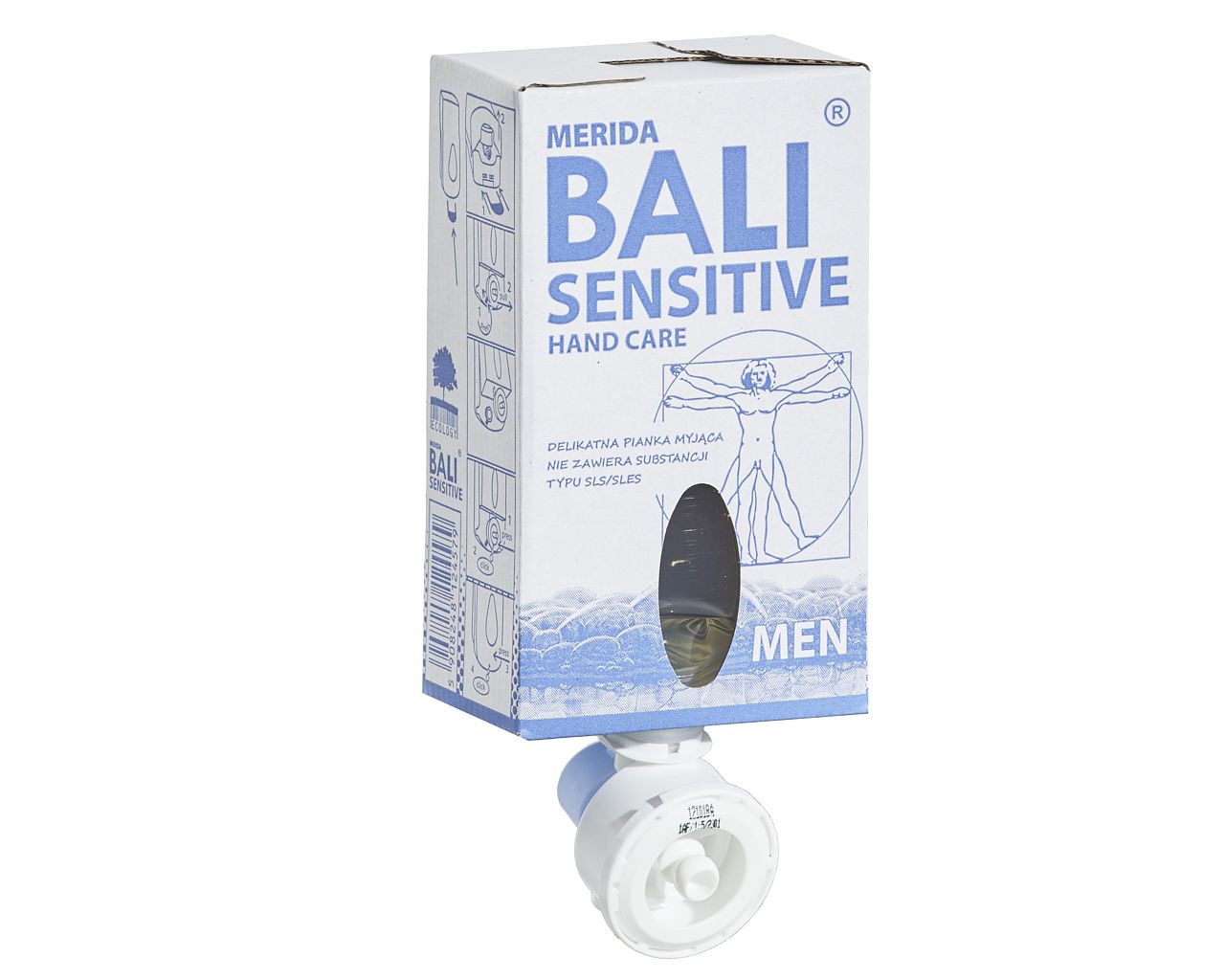 MTP202 Мыло-пенка BALI SENSITIVE MEN одноразовая сменный блок 700 г, с сильным ароматом Merida 