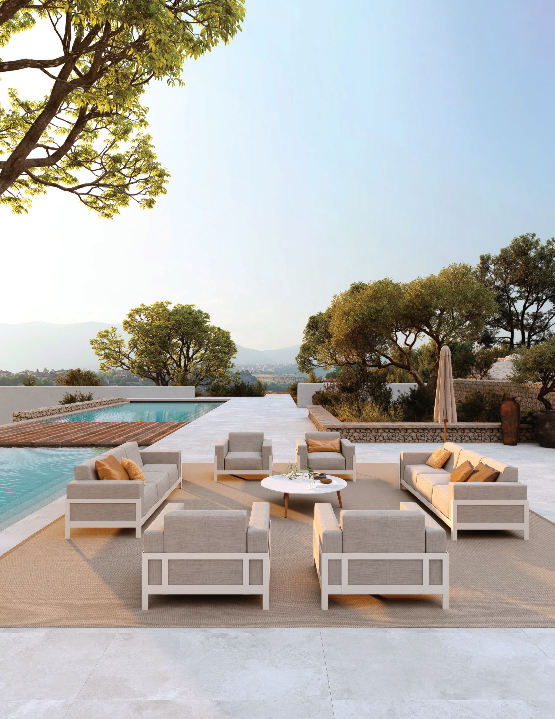 3-местный тканевый садовый диван Walters More Comfort ARCH-00026632 - Вид №2