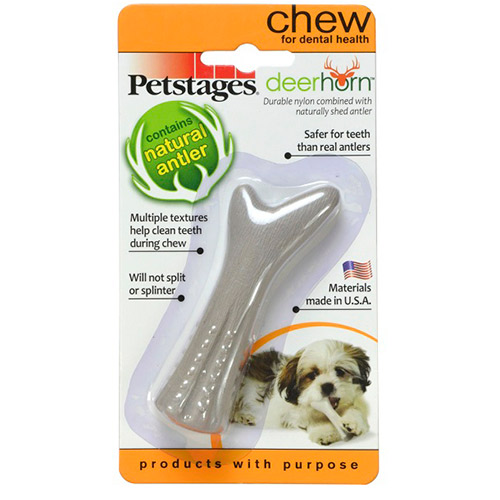 ПР0042090 Игрушка для собак Deerhorn с оленьими рогами 9см очень маленькая PETSTAGES 